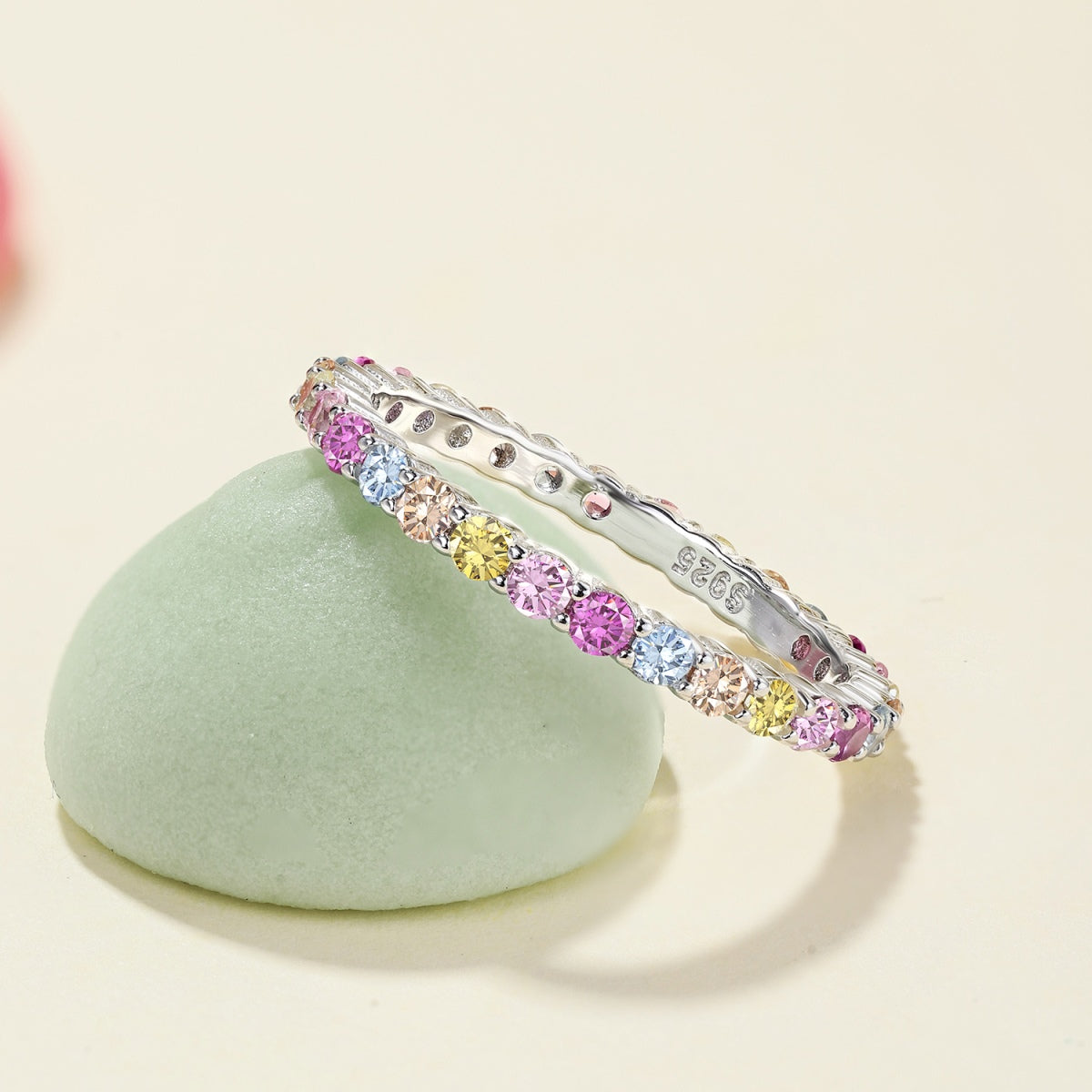 [Amore]Elegant Vivid Round Cut Daily Ring