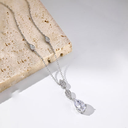 [Amore]Dazzling Pear Cut Necklace