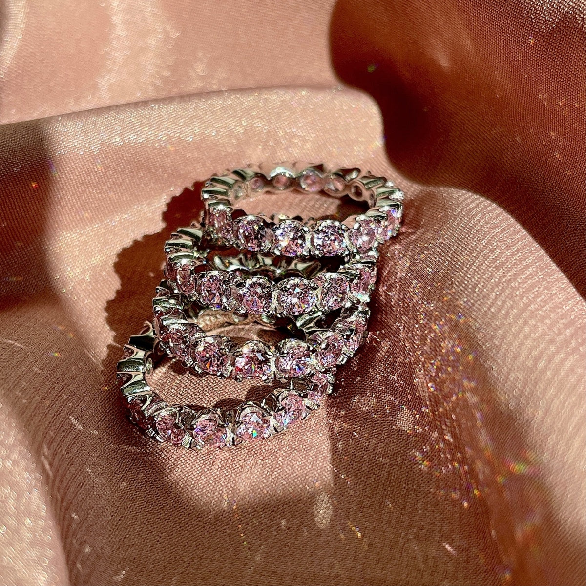[Amore]Eternity Round Cut Tennis Ring