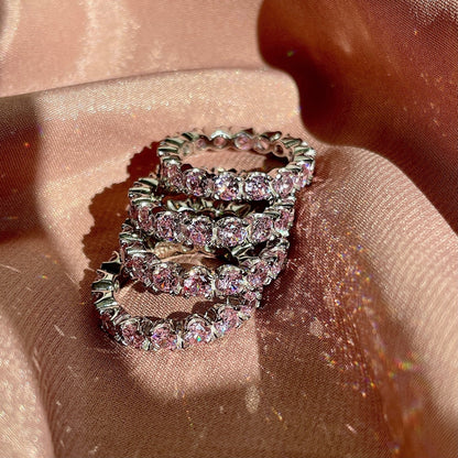 [Amore]Eternity Round Cut Tennis Ring
