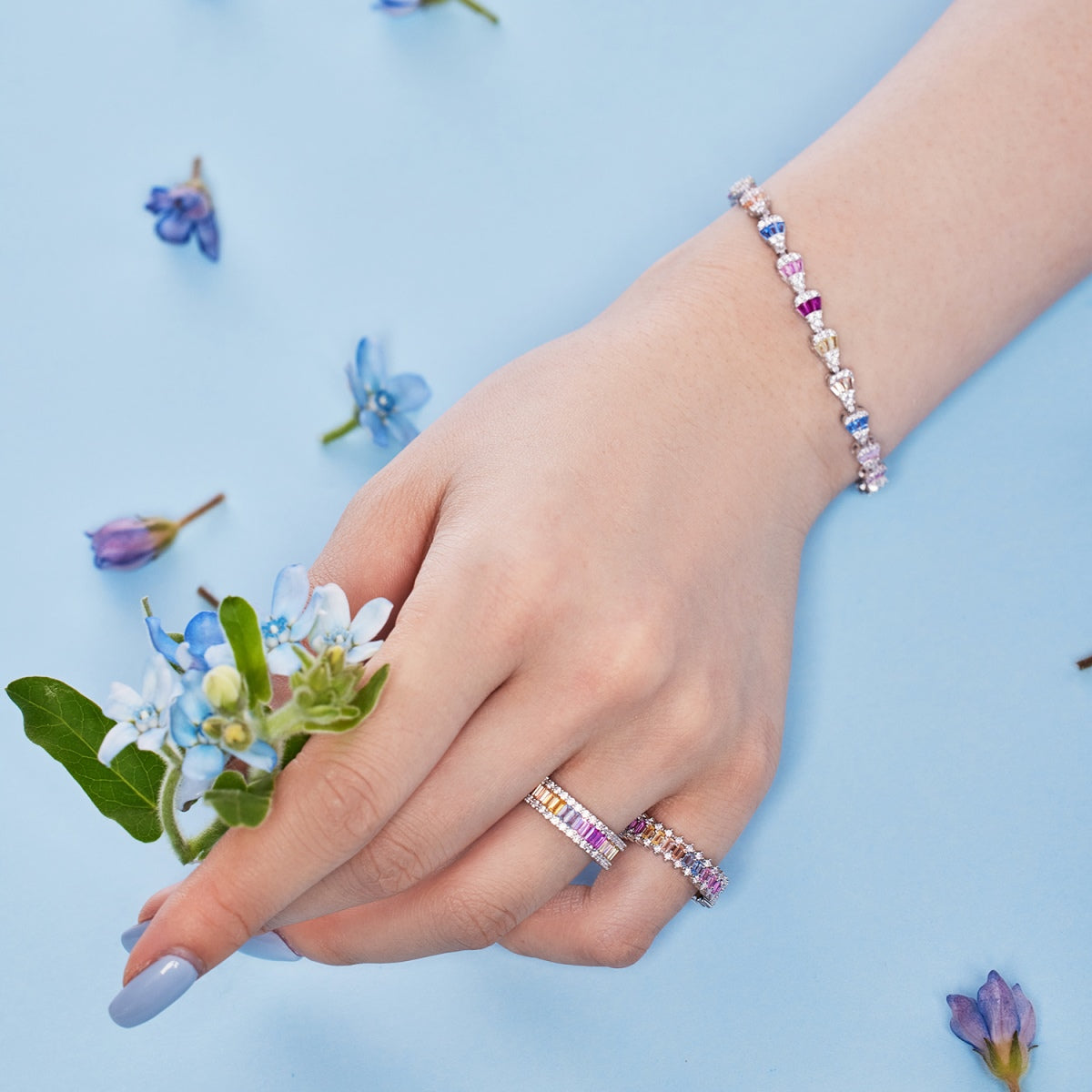 [Amore]Radiant Water Drop Shape Daily Bracelet
