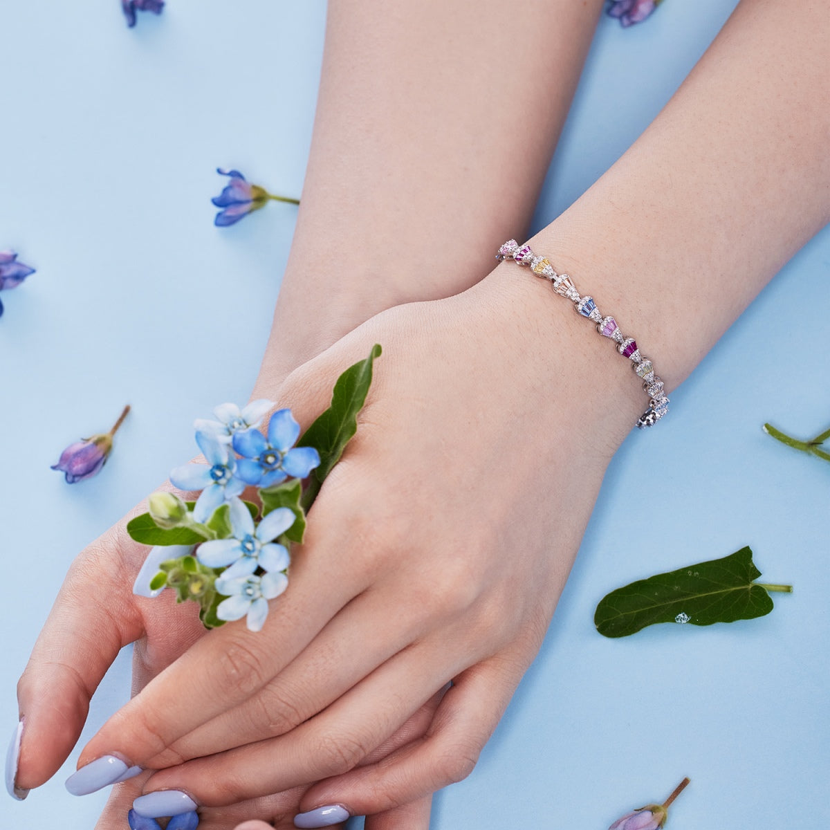 [Amore]Radiant Water Drop Shape Daily Bracelet