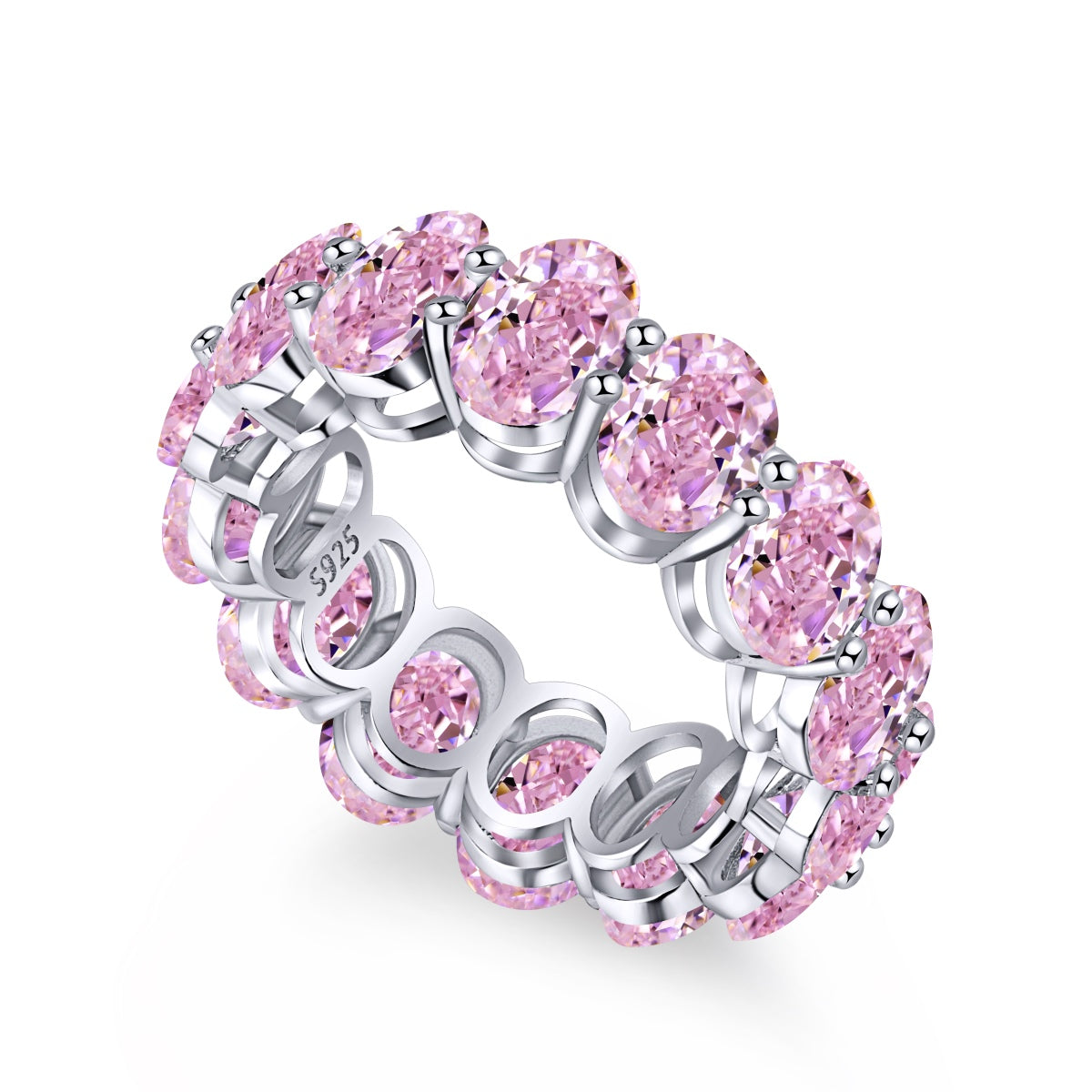 [Amore]Dainty Elongated Cushion Cut Tennis Ring