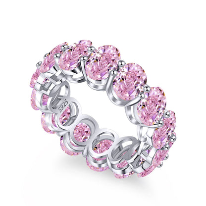 [Amore]Dainty Elongated Cushion Cut Tennis Ring