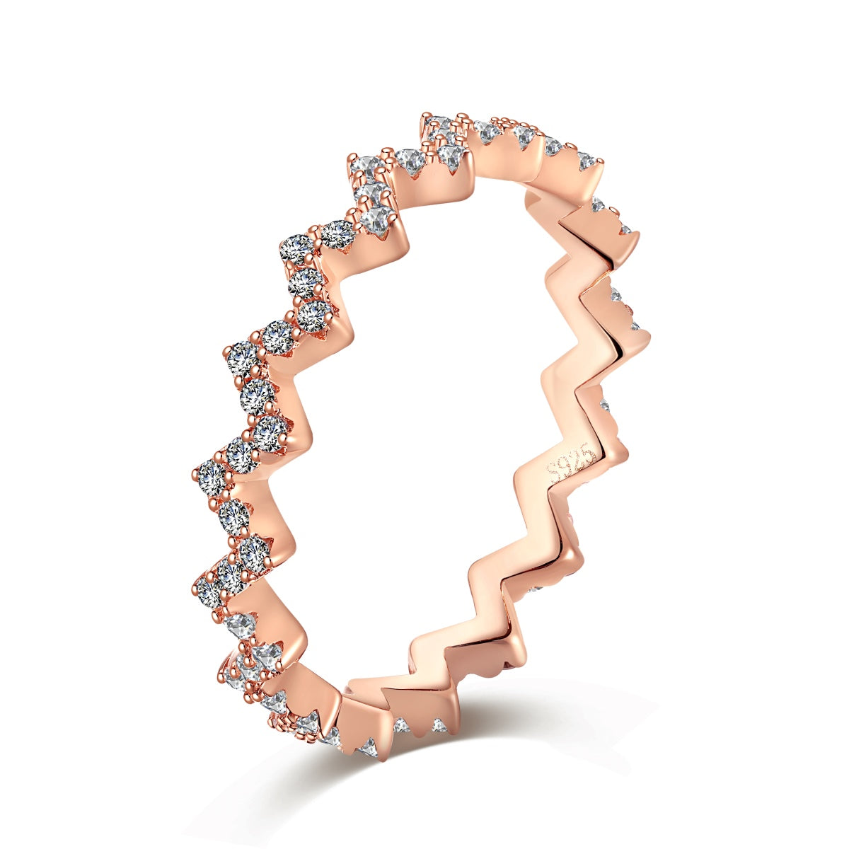 [Amore]Delicate Enchanting Wave Shape Daily Ring