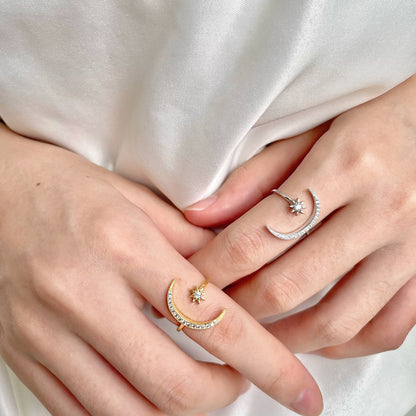 [Amore]Eternity Moon & Star Ring