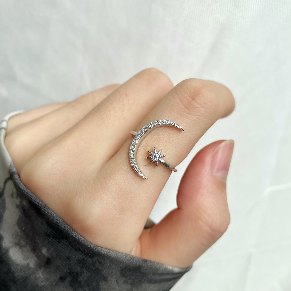 [Amore]Eternity Moon & Star Ring