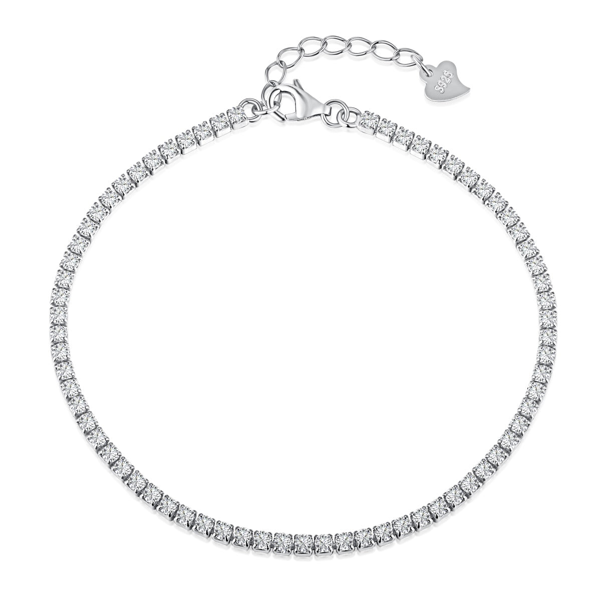 [Amore]Radiant Shinning Princess Cut Tennis Bracelet