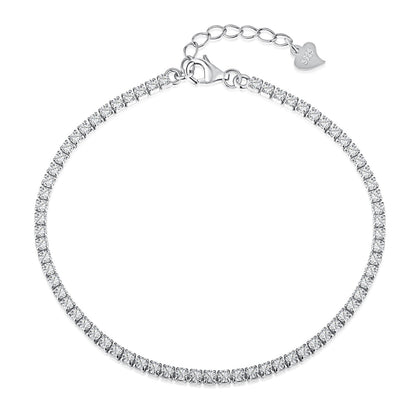 [Amore]Radiant Shinning Princess Cut Tennis Bracelet