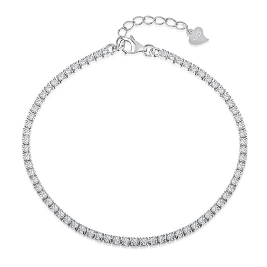 [Amore]Radiant Shinning Princess Cut Tennis Bracelet