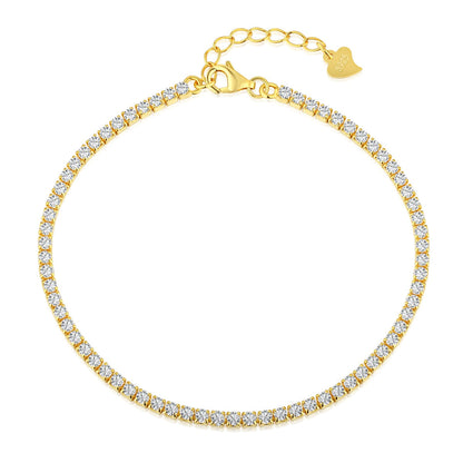 [Amore]Radiant Shinning Princess Cut Tennis Bracelet