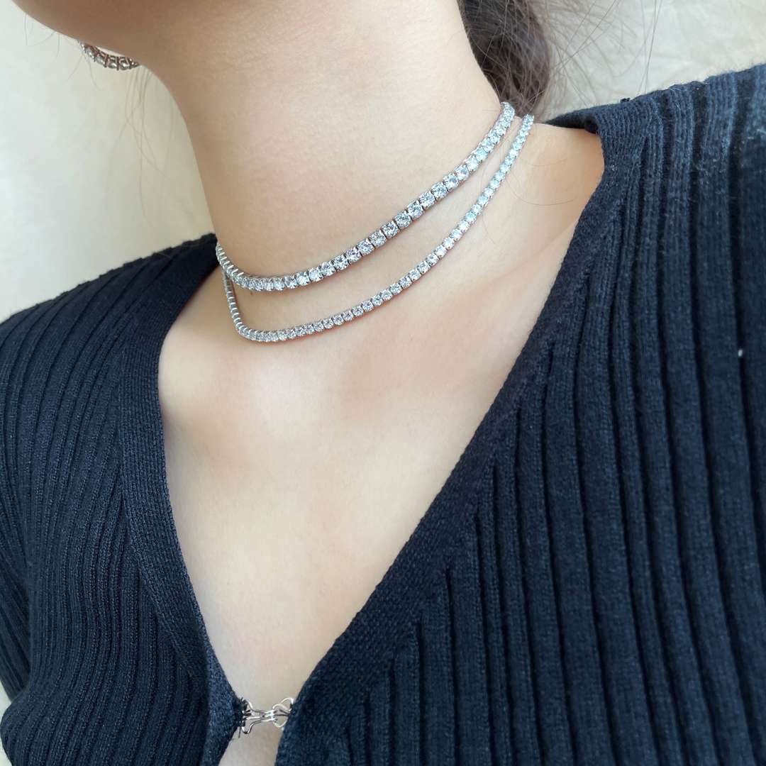 [Amore]Elegant Tennis Chain Necklace