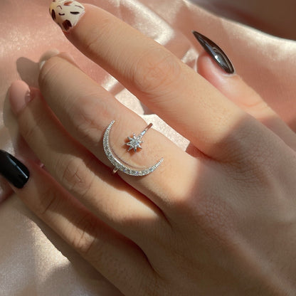 [Amore]Eternity Moon & Star Ring