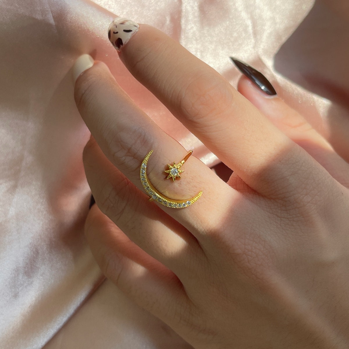 [Amore]Eternity Moon & Star Ring