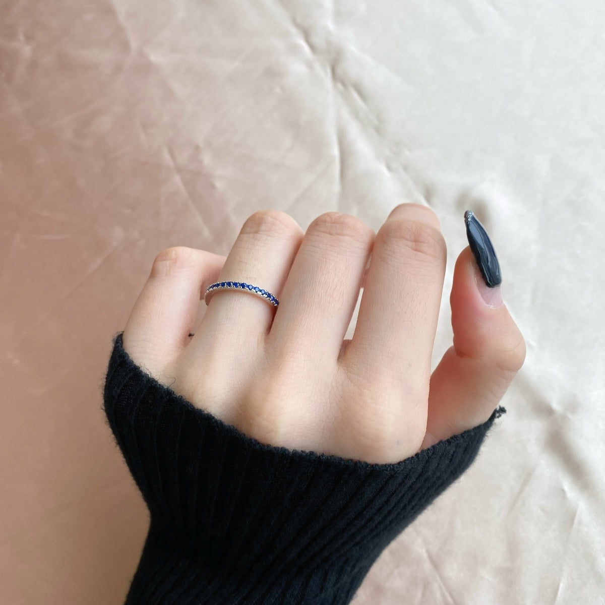 [Amore]Delicate Sparkling Round Cut Daily Ring