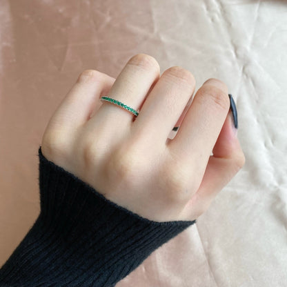 [Amore]Delicate Sparkling Round Cut Daily Ring