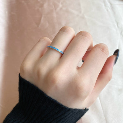 [Amore]Delicate Sparkling Round Cut Daily Ring