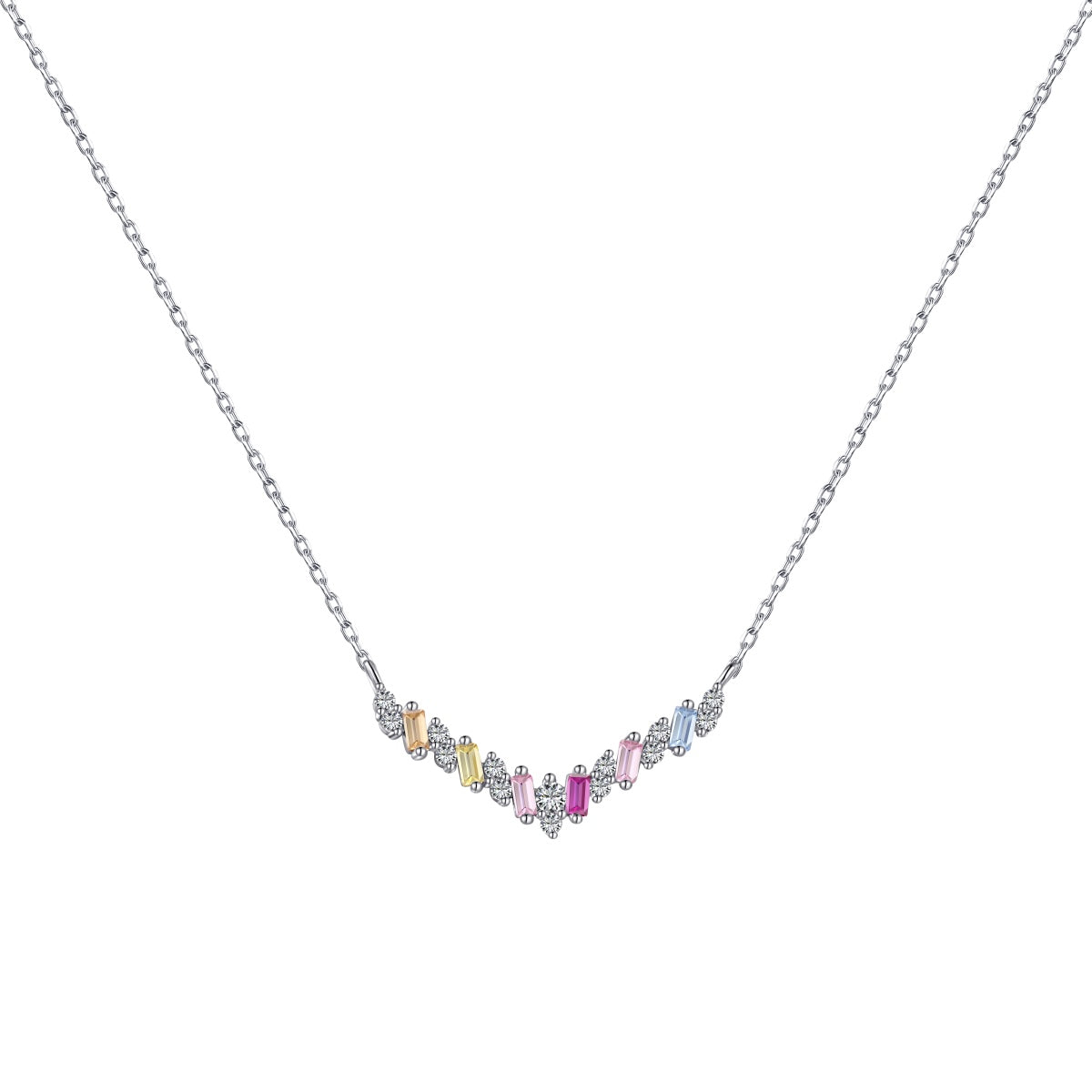 [Amore]Dazzling Rainbow Necklace