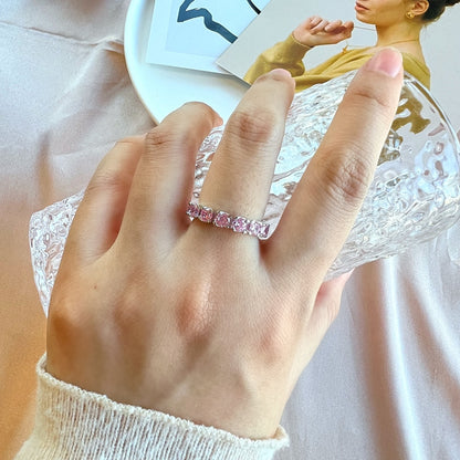 [Amore]Eternity Round Cut Tennis Ring