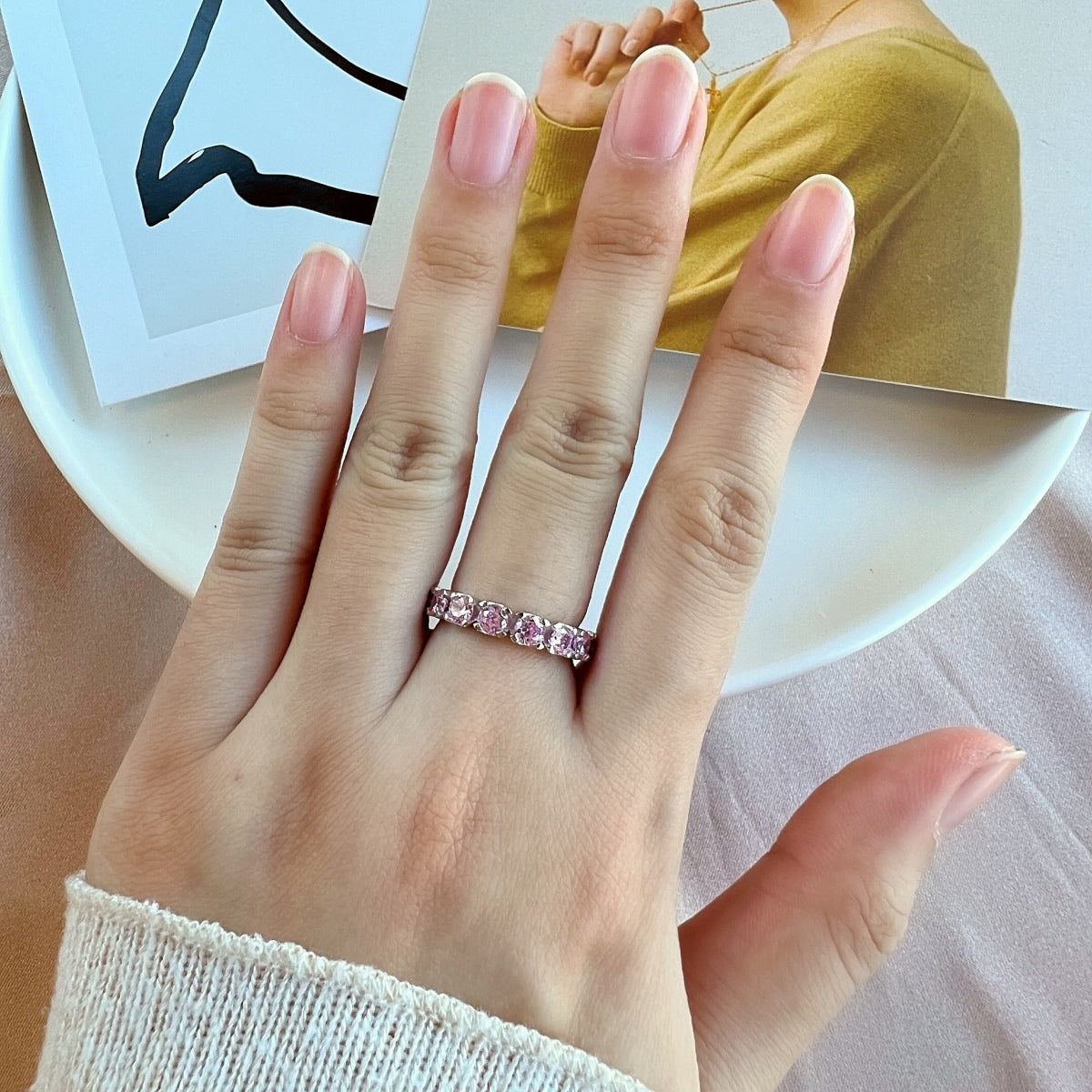 [Amore]Eternity Round Cut Tennis Ring