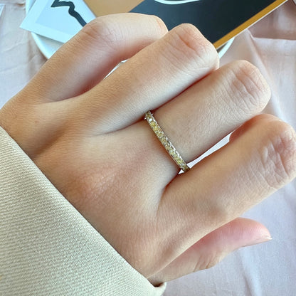 [Amore]Delicate Sparkling Round Cut Daily Ring