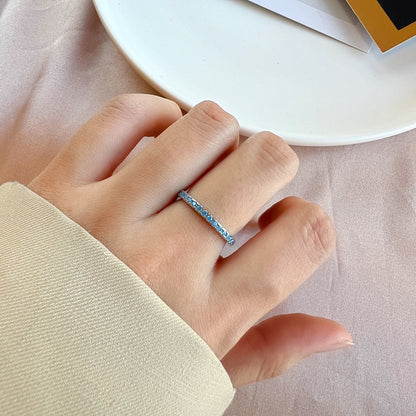 [Amore]Delicate Sparkling Round Cut Daily Ring