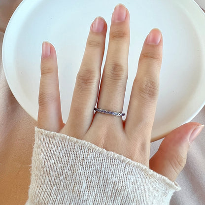 [Amore]Delicate Sparkling Round Cut Daily Ring
