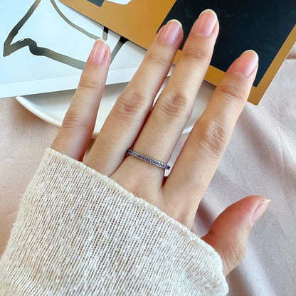 [Amore]Delicate Sparkling Round Cut Daily Ring