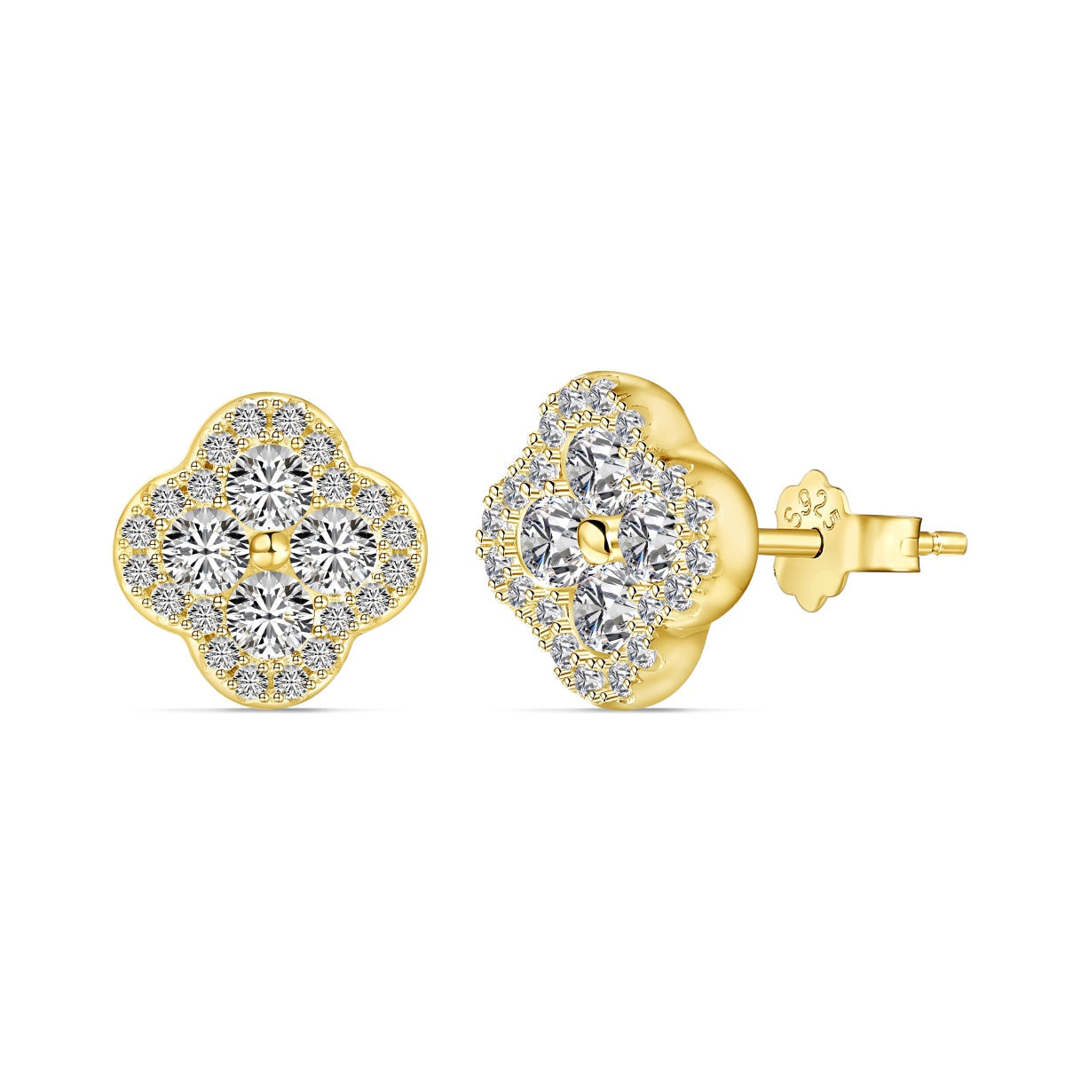 [Amore]Four-Leaf Clover Flower Shaped Earrings