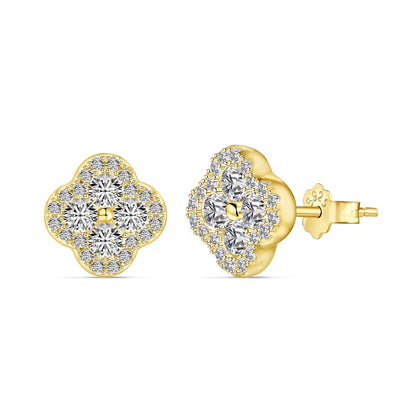 [Amore]Four-Leaf Clover Flower Shaped Earrings