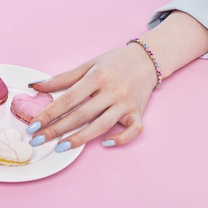 [Amore]Ornate Sparkling Multi Cut Party Bracelet