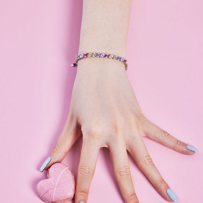 [Amore]Ornate Sparkling Multi Cut Party Bracelet