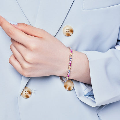 [Amore]Ornate Sparkling Multi Cut Party Bracelet