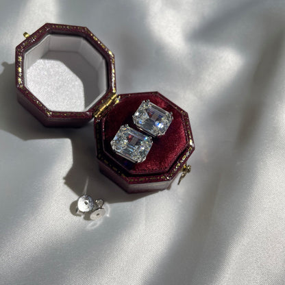 [Amore]Dazzling Square Shape Earrings
