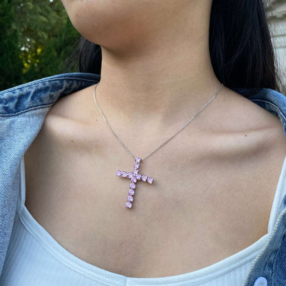 [Amore]Radiant Cross Shape Necklace