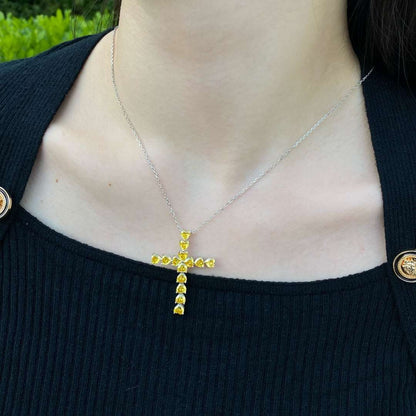 [Amore]Radiant Cross Shape Necklace