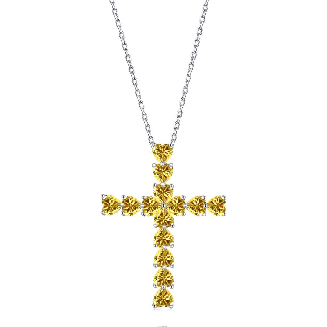 [Amore]Radiant Cross Shape Necklace