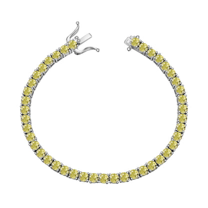[Amore]Ornate Dazzling Round Cut Tennis Bracelet