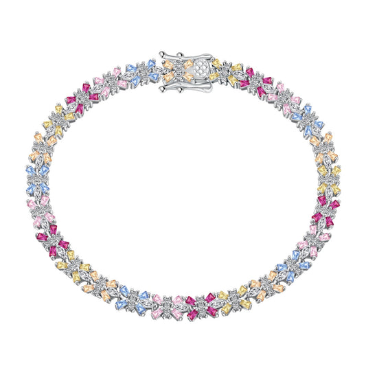 [Amore]Radiant Colorful Emerald Cut Party Bracelet
