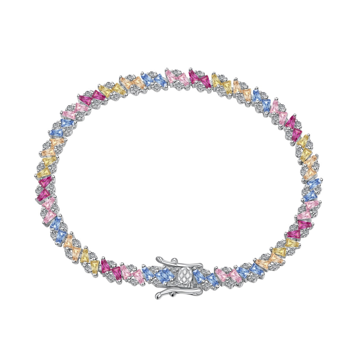 [Amore]Ornate Sparkling Multi Cut Party Bracelet