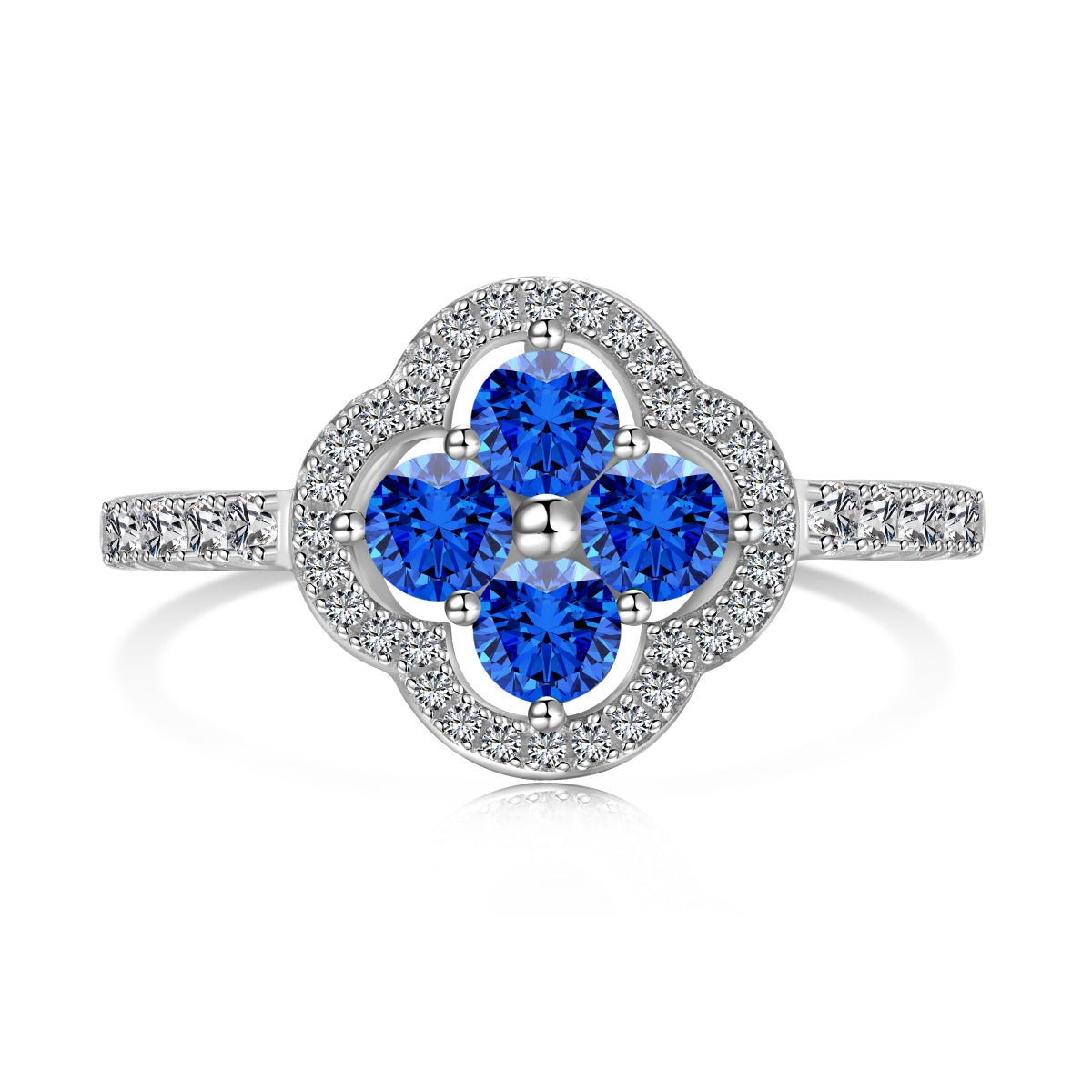 [Amore]Four Leaf Clover Flower Design Ring