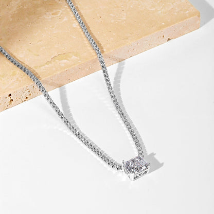 [Amore]4.0 Carat Elegant Radiant Cut Necklace