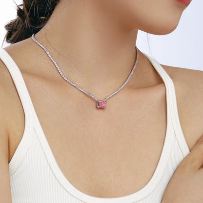 [Amore]4.0 Carat Elegant Radiant Cut Necklace