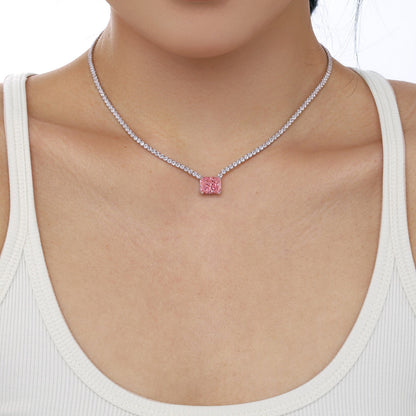 [Amore]4.0 Carat Elegant Radiant Cut Necklace