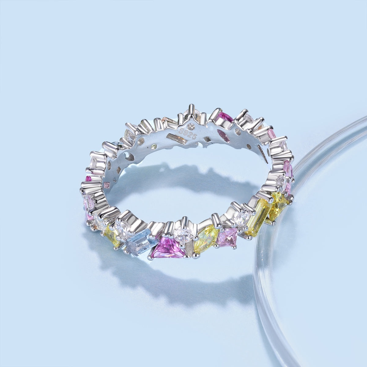 [Amore]Dazzling Polychromatic Multi cut Daily Ring