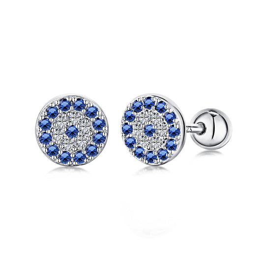 [Amore]Devil's Eye Ear Bone Nail Earrings