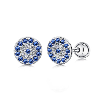 [Amore]Devil's Eye Ear Bone Nail Earrings