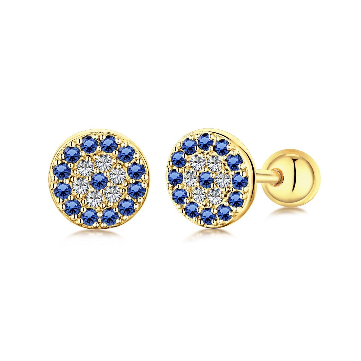 [Amore]Devil's Eye Ear Bone Nail Earrings