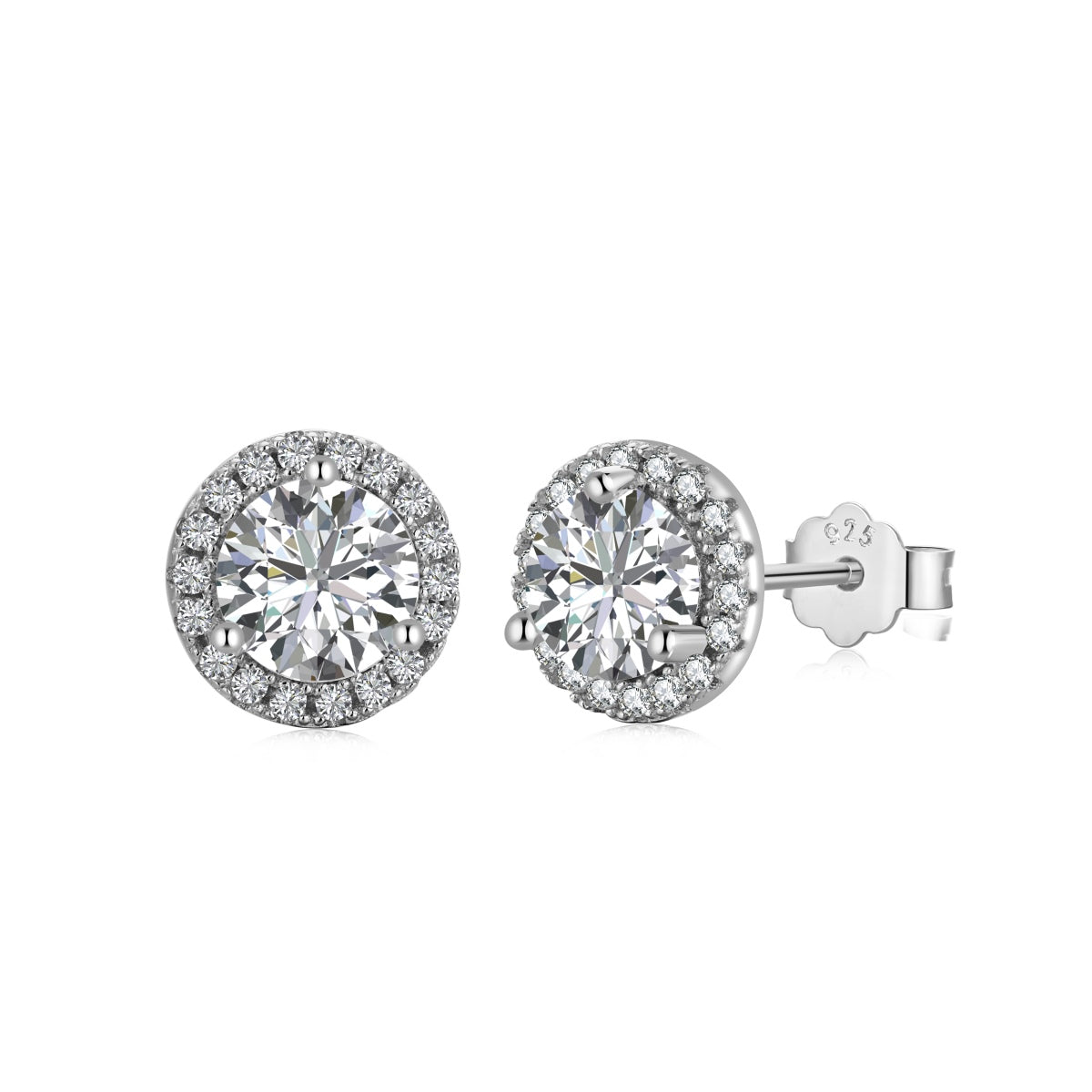 [Amore]Classic Princess Round Shape Earrings