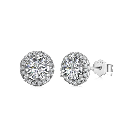 [Amore]Classic Princess Round Shape Earrings